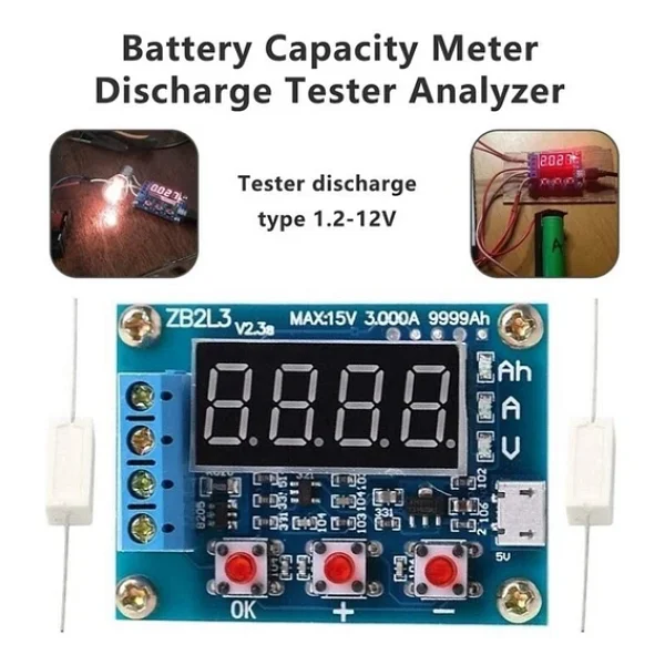 Pil Kapasite Test Cihazı 1.2v 12v Zb2l3 18650 Lityum Akü - Görsel 2