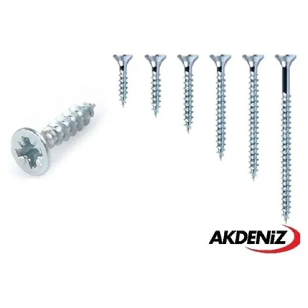 Akdeniz Sunta Vidası 4.0x60 Çinko 200 Adet - Görsel 3