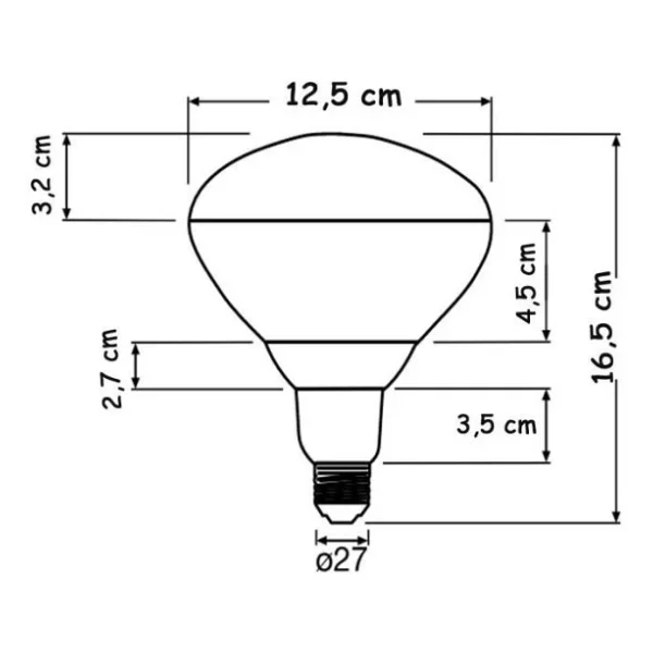 Ledvance 250 W Infrared Şeffaf Ampul E27 - Görsel 5