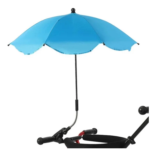 Valkyrie Bebek Arabası İçin Ayrılabilir 360 Derece Ayarlanabilir 66 Cm Şemsiye - Mavi - Görsel 3