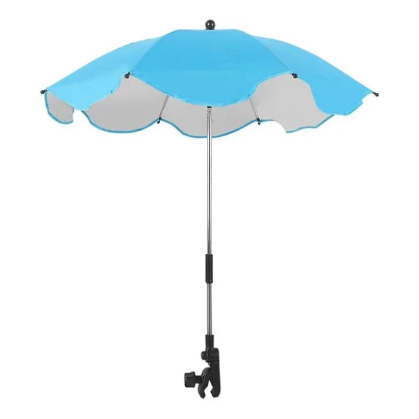 Valkyrie Bebek Arabası İçin Ayrılabilir 360 Derece Ayarlanabilir 66 Cm Şemsiye - Mavi - Görsel 5