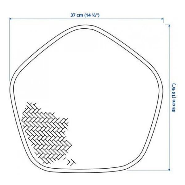 6 Adet Amerikan Servis, Palmiye Yaprağı Meridyendukkan 37x35 Cm Ikea-Sunumluk Servis - Görsel 6