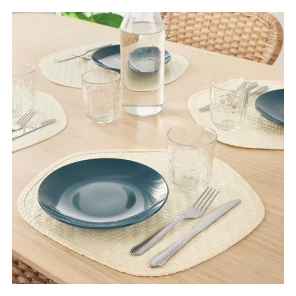 6 Adet Amerikan Servis, Palmiye Yaprağı Meridyendukkan 37x35 Cm Ikea-Sunumluk Servis - Görsel 7