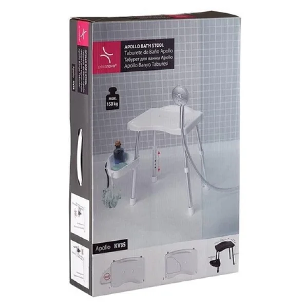 Primanova M-Kv35-01 Beyaz Banyo Taburesi - Görsel 3