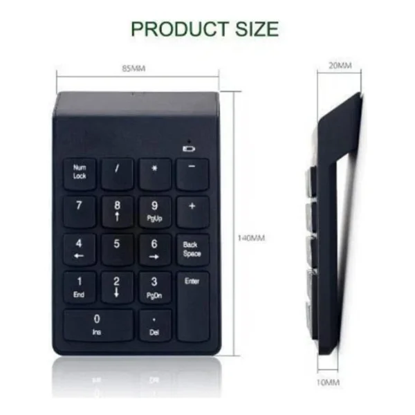 Kablosuz Numpad Kablosuz Sayısal Tuş Takımı Numeric Klavye - Görsel 4