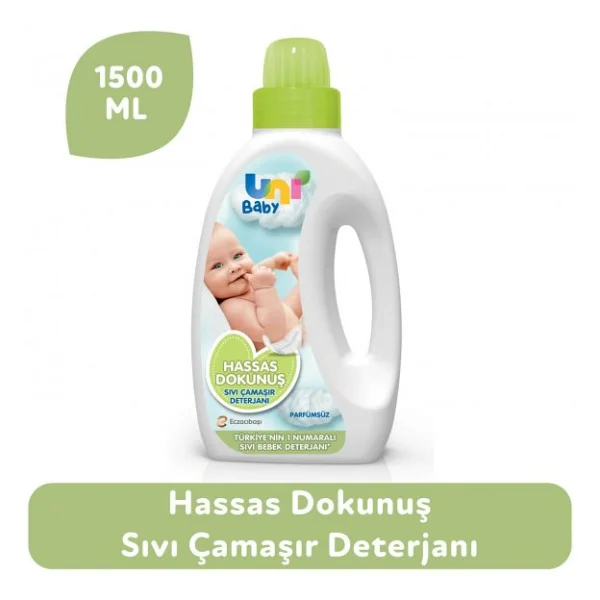 Uni Baby Hassas Dokunuş Sıvı Çamaşır Deterjanı 1500 Ml 2 Adet - Görsel 3