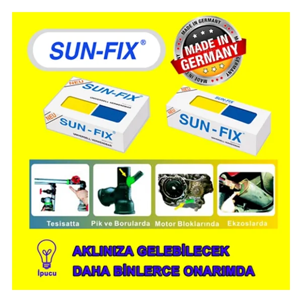 Sun-Fix 40 Gr Universal Verwendbar Macun Kaynak Yapıştırıcı - Görsel 6