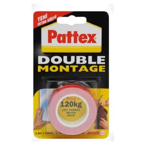 Pattex 1483609 120 Kg Double Montaj Bandı - Görsel 3