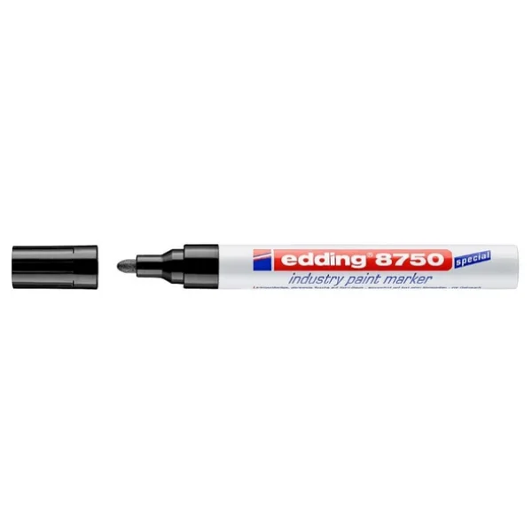 Edding 8750 Tam Örtücü Siyah Endüstriyel Marker Kalem - Görsel 3