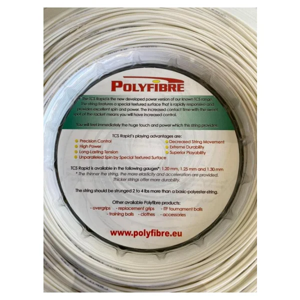 Polyfibre Tcs Rapid Tenis Raketi Kordaj Teli 1.30mm 200m - Garantili - Orijinal Ambalajında - Görsel 7