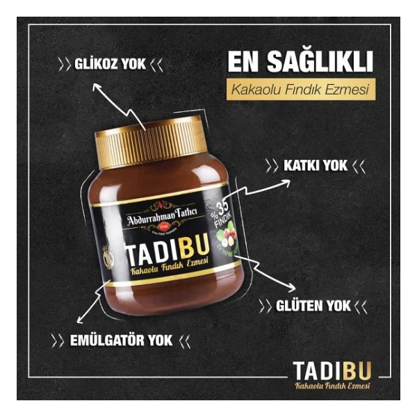 Abdurrahman Tatlıcı Tadıbu Kakaolu Fındık Ezmesi 330 Gr 4'lü - Görsel 6