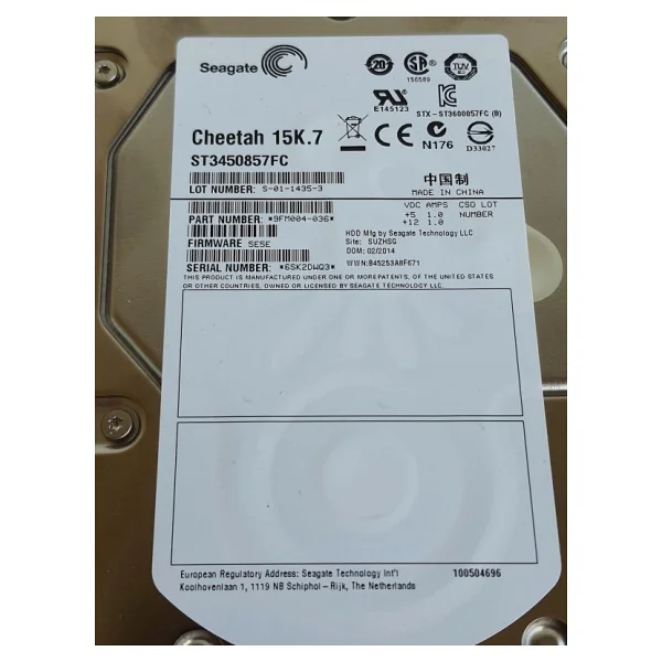 Seagate Cheetah 15k.7 450gb 4.0gbps St3450857fc Sunucu Sabit Disk - Görsel 4