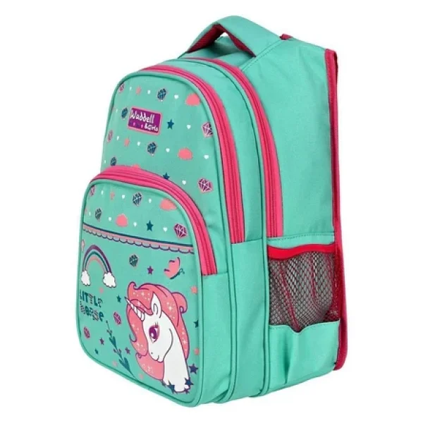 Waddell 3003 Little Horse Yeşil Beslenme + İlkokul Sırt Çantası - Görsel 6