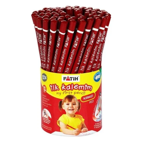 Fatih Kurşun Kalem Jumbo Üçgen Başlangıç Kalemi Kırmızı (72 Li Paket) - Görsel 4