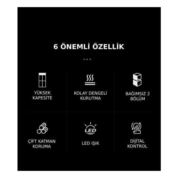 Dalle Ss-32h 32 Tepsili Dijital Çift Katmanlı Meyve Kurutma Makinesi - Görsel 8