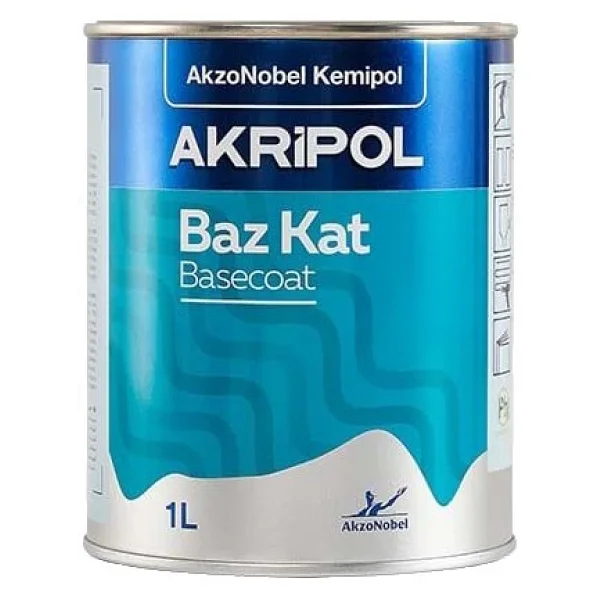 Akzonobel Akripol Bazkat Mercedes Db149 Polarweıss Akrilik Sonkat Oto Boyası 1 Litre - Görsel 3