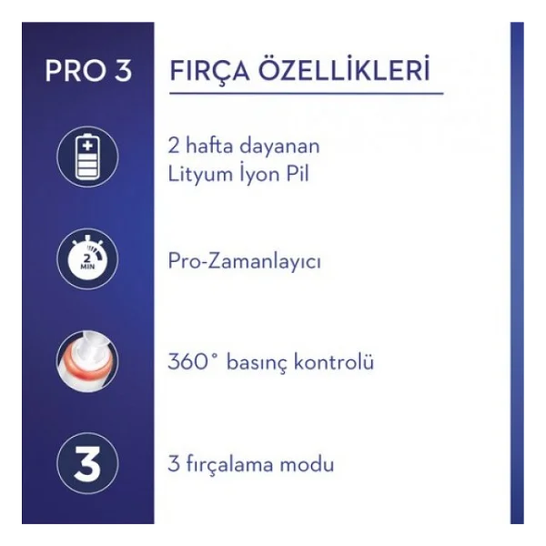 Oral-B Pro 3 3900 2'li Şarjlı Diş Fırçası - Görsel 4