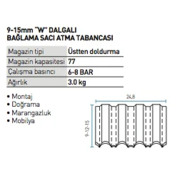 Bea W 15-358 Çivi Çakma Makinesi - Görsel 6