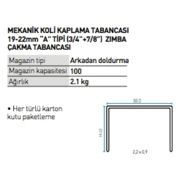 Bea Mta-22 Zımba Makinesi - Görsel 2