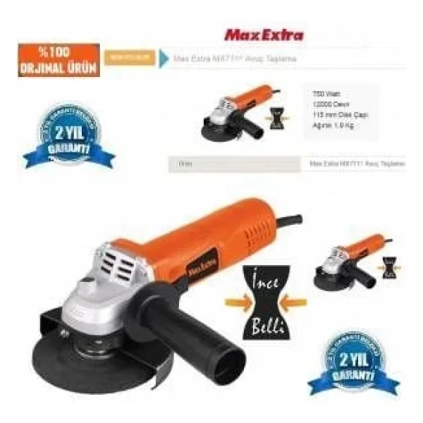 Max Extra Mx8117 650 W Avuç Taşlama - Görsel 2