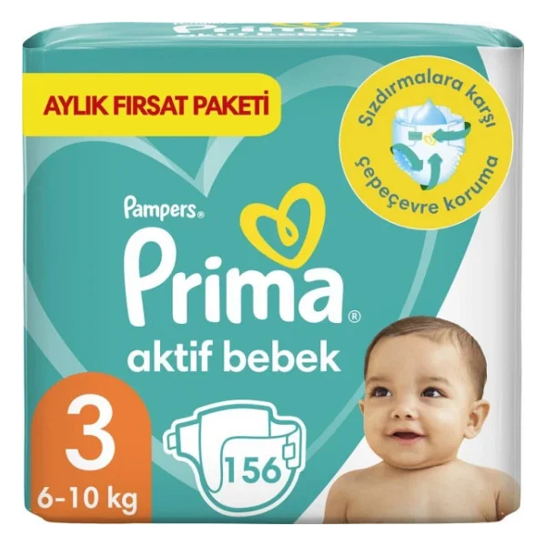 Prima Aktif 3 Numara Midi 78'li 2 Adet Bebek Bezi - Görsel 5