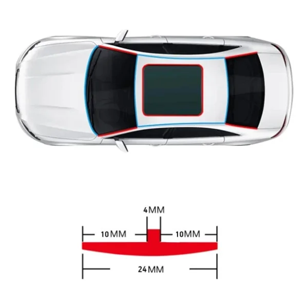 Contacall Üniversal Oto Kenar Fitilleri Ön Arka Cam Ve Sunroof Fitili 5 Metre - Görsel 7