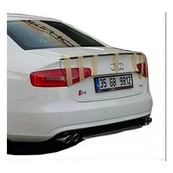 Audi A4 B8 Makyajlı 2012 - 2016 S4 Arka Tampon Eki - Difüzör (Plastik) - Görsel 2