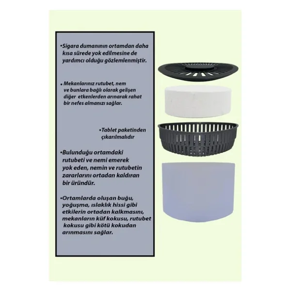 Saban Nem Alıcı Rutubet Giderici Aparat + Tablet 500 Gr Naturel - Görsel 4