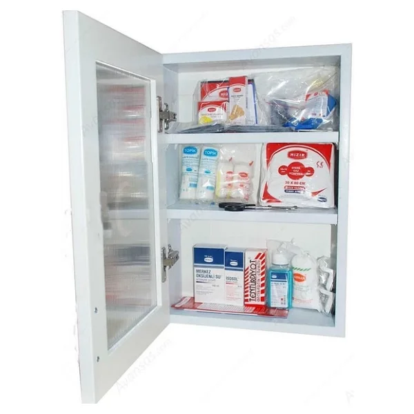 Ecza Dolabı İçi Dolu İlk Yardım İçerikli Pvc 50x35x16 Cm 159 - Görsel 4