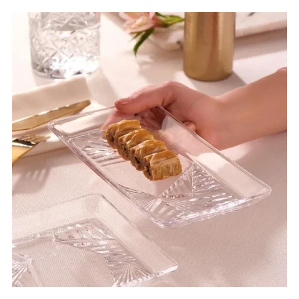 Paşabahçe Madlen 68153 2'li 22 Cm Dikdörtgen Servis Tabağı - Görsel 4