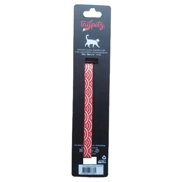 Tailpetz Cat Color Easy & Safety Lock Japan Ayarlanır Kedi Boyun Tasması - Renkli - Standart - Görsel 3