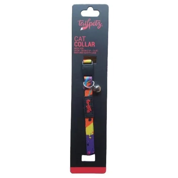 Tailpetz Cat Color Easy & Safety Lock Splash Ayarlanır Kedi Boyun Tasması - Renkli - Standart - Görsel 3