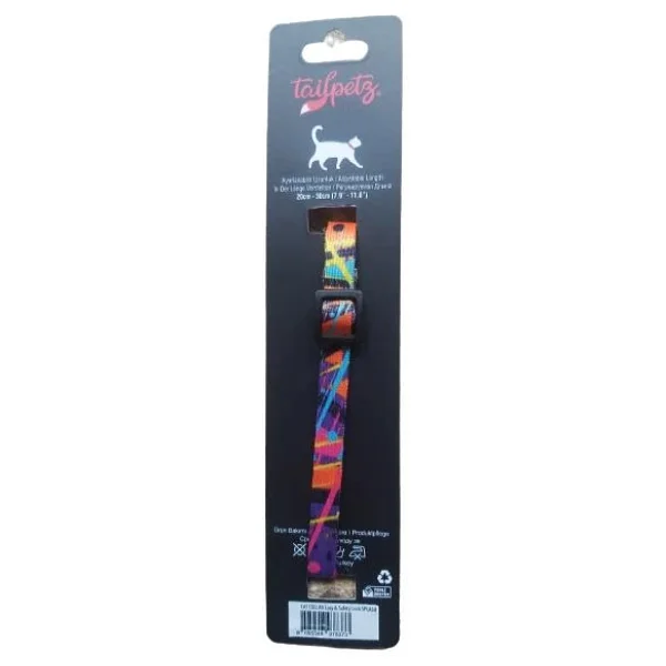 Tailpetz Cat Color Easy & Safety Lock Splash Ayarlanır Kedi Boyun Tasması - Renkli - Standart - Görsel 4