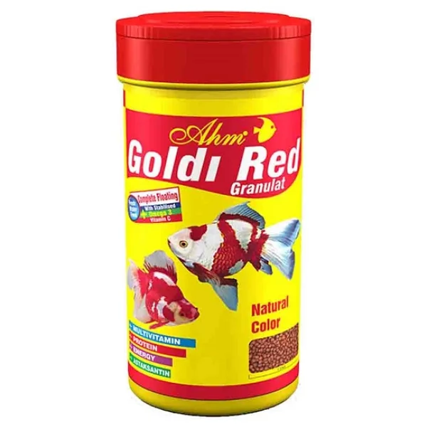 Ahm Goldi Red Granulat 1000 Ml Balık Yemi - Görsel 3