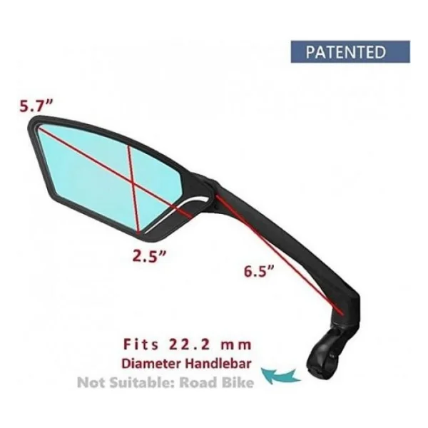 Meachow Me-002sr Sağ Bisiklet Aynası Kelepçe Montaj Gümüş Lens - Görsel 5