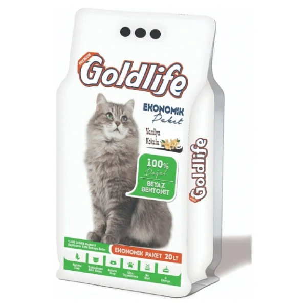 Goldlife Vanilya Kokulu 20 Lt Bentonit Kedi Kumu - Görsel 4