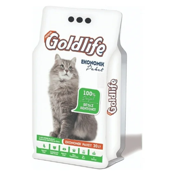 Goldlife Kokusuz 20 Lt Bentonit Kedi Kumu - Görsel 4