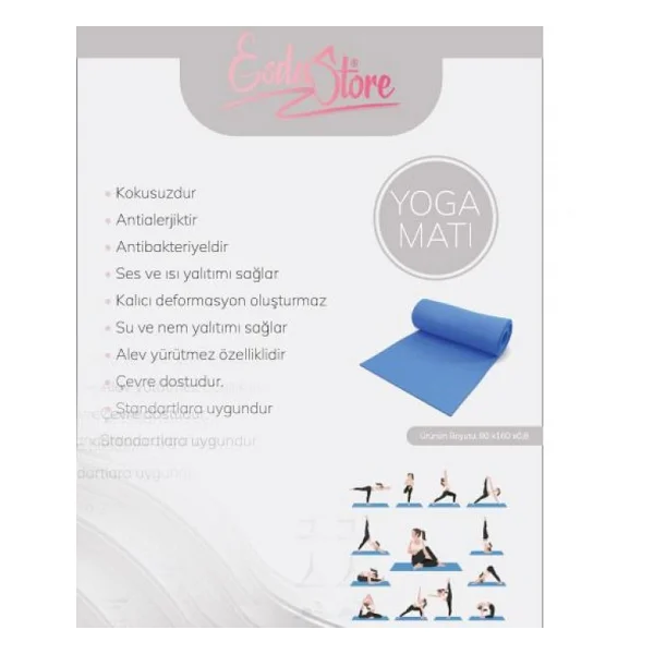 Esdastore Pilates Ve Yoga Mati 10 Mm Y056654 - Görsel 3