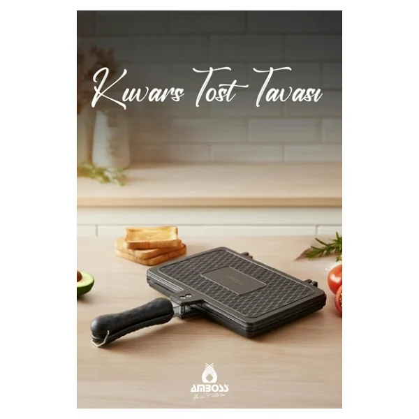 Amboss Kuvars Döküm Ocak Üstü Tost Makinesi - Görsel 3