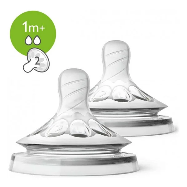 Philips Avent Scf042/27 Natural Yavaş Akış 1 Ay+ 2'li Biberon Emziği - Görsel 2
