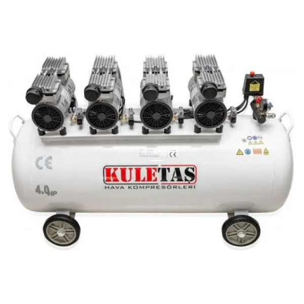 Kuletaş 200 Lt 4 Hp 8 Bar Sessiz Yağsız Hava Kompresörü - Görsel 2