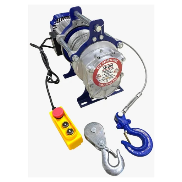 Shun 1500 Kg Profesyonel Vinç 380 Volt 30 Metre 3 Hp - Görsel 5