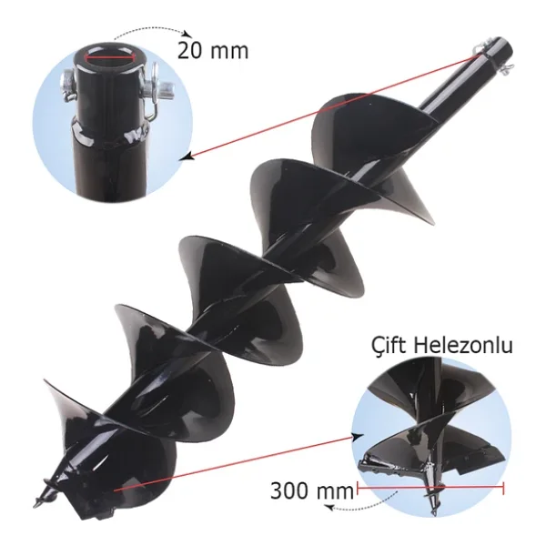 General Power Gp-Ag63b 30 Cm 3.1 Hp Toprak Burgu Makinesi - Görsel 6