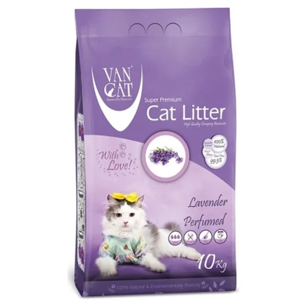 Vancat Lavanta Kokulu 10 Kg/11.8 Lt İnce Taneli Bentonit Kedi Kumu - Görsel 4