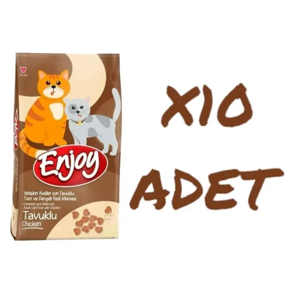 Enjoy Tavuklu 1 Kg 10'lu Yetişkin Kedi Maması - Görsel 3