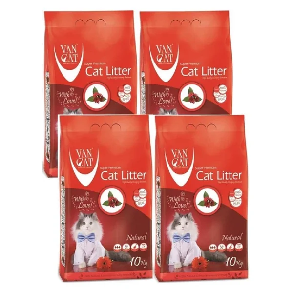 Vancat Natural İnce Taneli 10 Kg/11.8 Lt 4'lü Bentonit Kedi Kumu - Görsel 5
