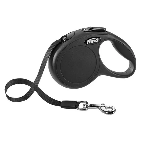 Flexi New Classic 5 m Şerit Medium Siyah Otomatik Köpek Tasması - Görsel 8