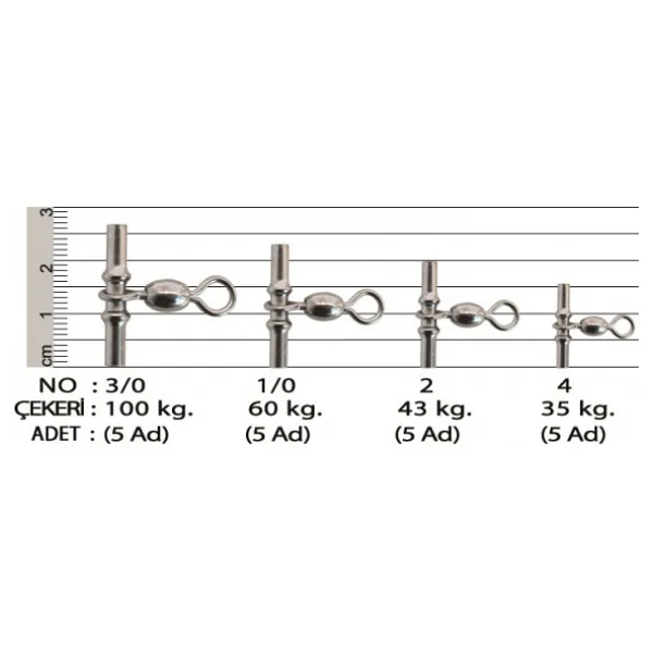 Effe Black Nickel T-Fırdöndü 5,Li Paket -4 Numara - Görsel 2