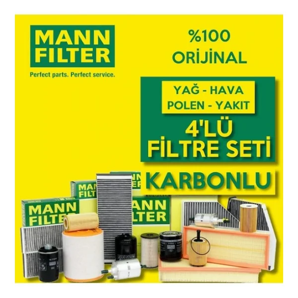 Honda Accord 2.4 Mann-Filter Filtre Bakim Seti 2003-2009 K24 4lu Karbonlu - Görsel 3