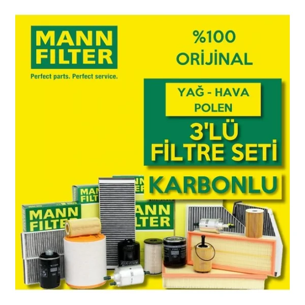 Honda Jazz 1.4 Mann-Filter Filtre Bakim Seti 2002-2008 L13a 3lu Karbonlu - Görsel 4